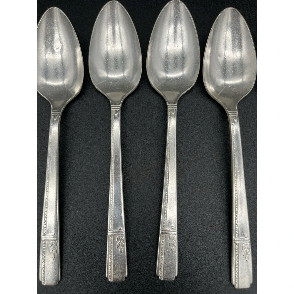 Grenoble Silverplate Teaspoon Set 6 Pieces Circa 1938 Oneida Silver